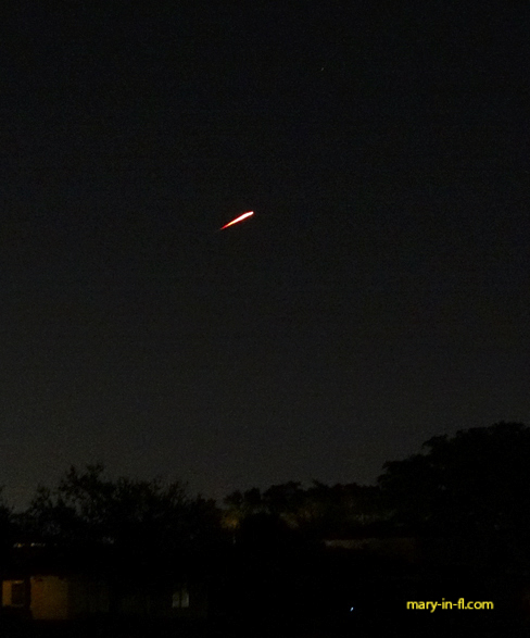 SpaceX Starlink 12-5 launch 12-08-2024 as seen in Fort Myers, FL