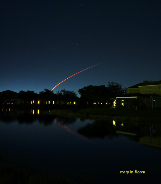 SpaceX SpainSat NG1 launch on 01-29-2025 as seen in Fort Myers, FL