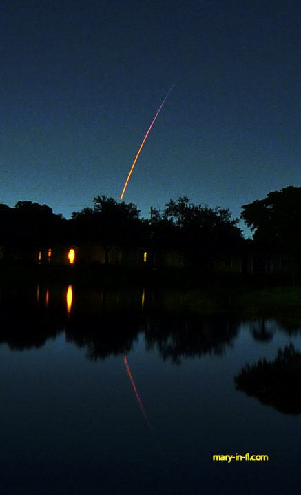 SpaceX Starlink 10-26 launch 07-26-2025 as seen in Fort Myers, FL