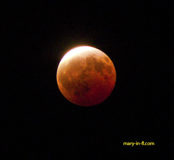 Lunar eclipse 08-27-2026 (96% totality) as seen in Fort Myers, FL
