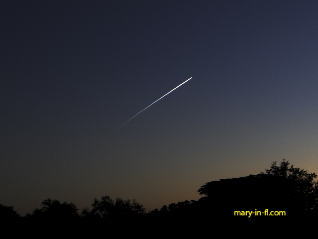SpaceX Bandwagon-5 launch on 10-20-2026 as seen in Fort Myers, FL