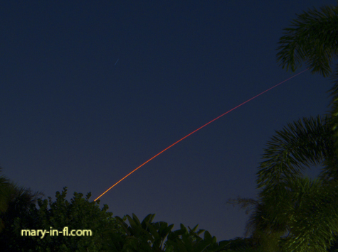 SpaceX launch 12-18-2021 as seen in Fort Myers, FL