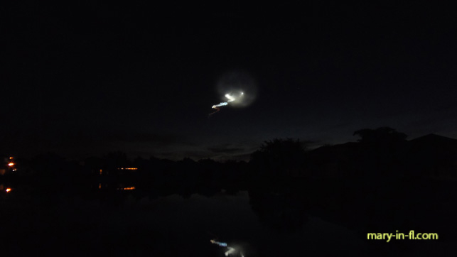 SpaceX launch 06-29-2018 as seen in Fort Myers, FL